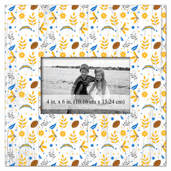 Los Angeles Chargers Floral Pattern 10x10 Frame