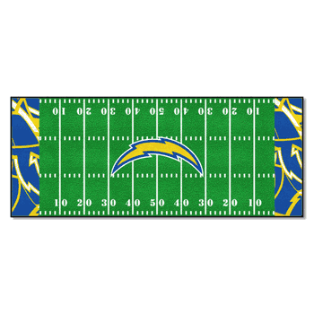 Los Angeles Chargers Football Field Runner Mat - 30in. x 72in. XFIT Design