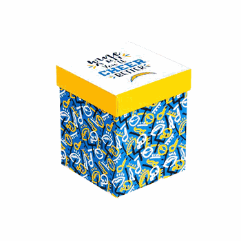 Los Angeles Chargers Glass 17oz Wine Stemless Boxed