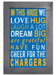 Los Angeles Chargers In This House Sign