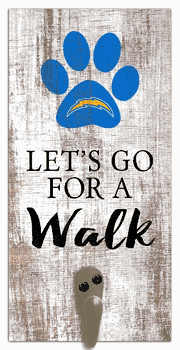 Los Angeles Chargers Leash Holder 6x12 Sign