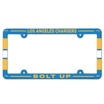 Los Angeles Chargers License Plate Frame Plastic Full Color Style