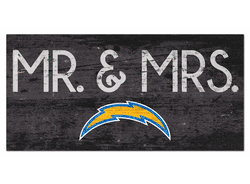 Los Angeles Chargers Mr & Mrs Sign
