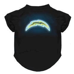 Los Angeles Chargers Neon Pet T-Shirt, X-Large