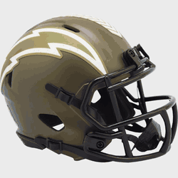 Los Angeles Chargers NFL Mini Speed Football Helmet SALUTE TO SERVICE