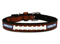 Los Angeles Chargers Pet Collar Leather Classic Football Size Toy CO