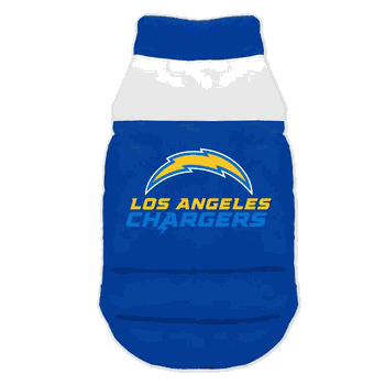 Los Angeles Chargers Pet Parka Puff Vest Small