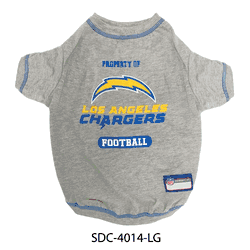 Los Angeles Chargers Pet Tee Shirt Large