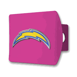 Los Angeles Chargers Pink Metal Hitch Cover with  3D Color Emblem