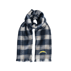 Los Angeles Chargers Plaid Blanket Scarf NV-GRY
