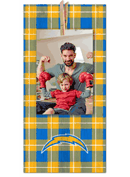 Los Angeles Chargers Plaid Clothespin 6x12 Sign