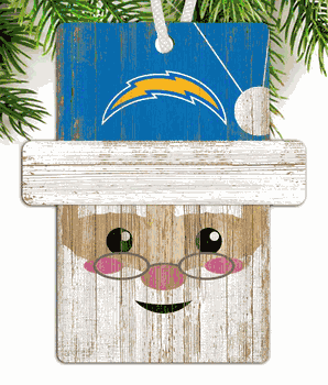 Los Angeles Chargers Santa Ornament