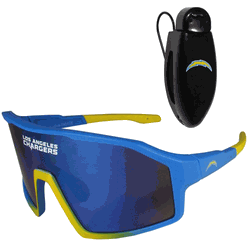 Los Angeles Chargers Shield Sunglasses with Visor Clip