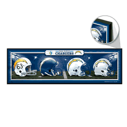 Los Angeles Chargers Sign 9x30 Wood Helmets Design