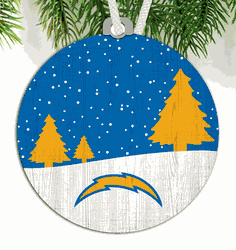 Los Angeles Chargers Snow Scene Ornament