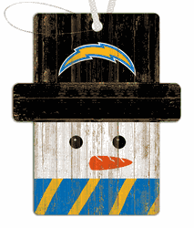 Los Angeles Chargers Snowman Ornament