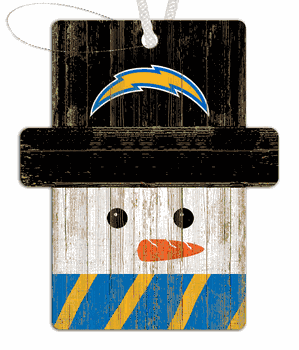 Los Angeles Chargers Snowman Ornament