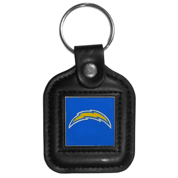 Los Angeles Chargers Square Leatherette Key Chain