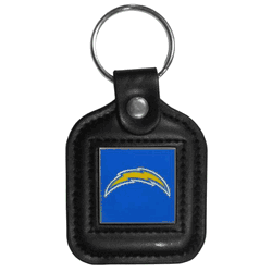 Los Angeles Chargers Square Leatherette Key Chain