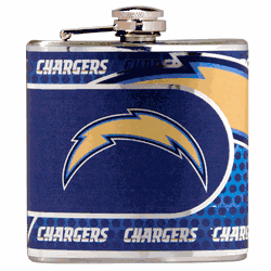 Los Angeles Chargers Stainless Steel 6 oz. Flask with Metallic Graphics