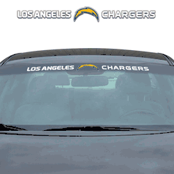 Los Angeles Chargers Sun Stripe Windshield Decal 3.25 in. x 34 in.