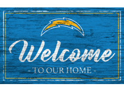 Los Angeles Chargers Team Color Welcome 11x19 Sign
