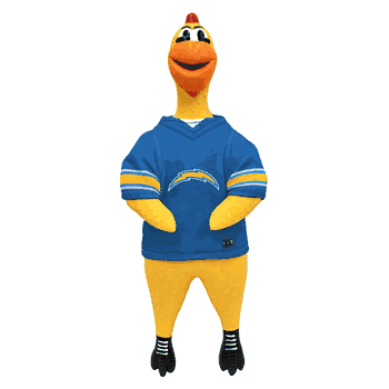 Los Angeles Chargers Team Rubber Chicken Toy