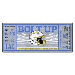 Los Angeles Chargers Ticket Runner Rug - 30in. x 72in.