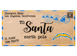 Los Angeles Chargers To Santa 6x12 Sign