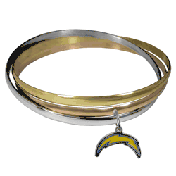 Los Angeles Chargers Tri-color Bangle Bracelet
