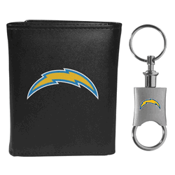 Los Angeles Chargers Tri-fold Wallet & Valet Key Chain