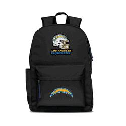 Los Angeles Chargers Two-Logo Campus Backpack, Black, with Navy Zipper