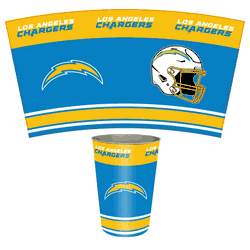 Los Angeles Chargers Wastebasket 3.3 Gallon Tin