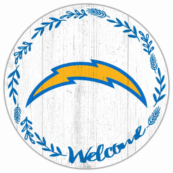 Los Angeles Chargers Welcome 12in Circle