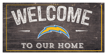 Los Angeles Chargers Welcome Distressed 6 x 12