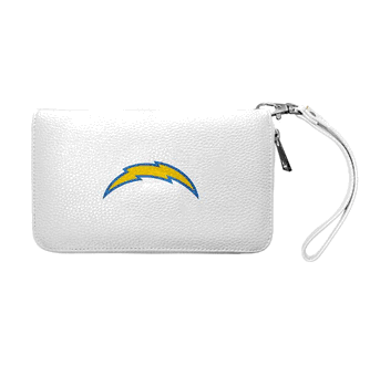Los Angeles Chargers Zip Organizer Wallet Pebble Whte