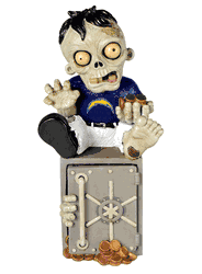Los Angeles Chargers Zombie Figurine Bank CO