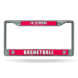 Los Angeles Clippers  12" x 6" Chrome Frame With Decal Inserts