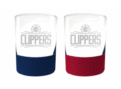 Los Angeles Clippers 2pc Laser Etched Commissioner Rocks Glass Set