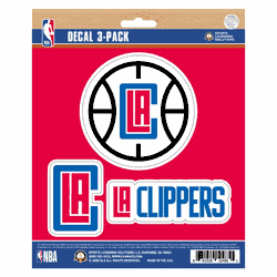 Los Angeles Clippers 3 Piece Decal Sticker Set