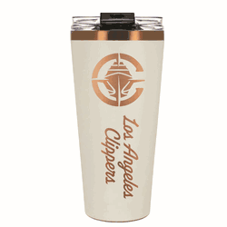 Los Angeles Clippers 32oz Crme and Copper Big Slim Tumbler with Straw