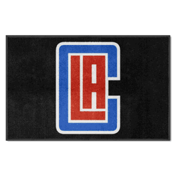 Los Angeles Clippers 4X6 High-Traffic Mat with Durable Rubber Backing - Landscape Orientation