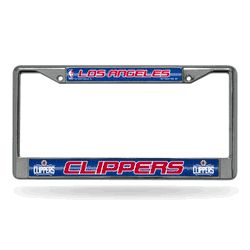 Los Angeles Clippers Classic 12" x 6" Silver Bling Chrome Car/Truck/SUV Auto Accessory