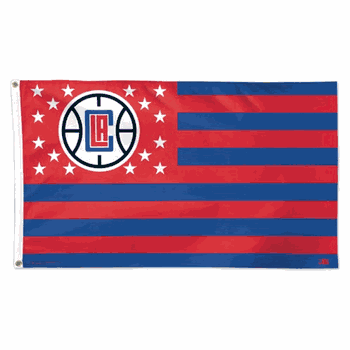 Los Angeles Clippers Flag 3x5 Deluxe Style Stars and Stripes Design