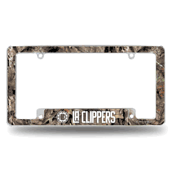 Los Angeles Clippers Mossy Oak 12" x 6" Chrome All Over Automotive License Plate Frame for Car/Truck/SUV