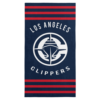 Los Angeles Clippers NBA Stripes Beach Towel 30 x 60 inches