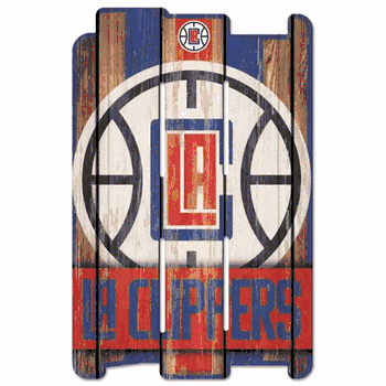 Los Angeles Clippers Sign 11x17 Wood Fence Style