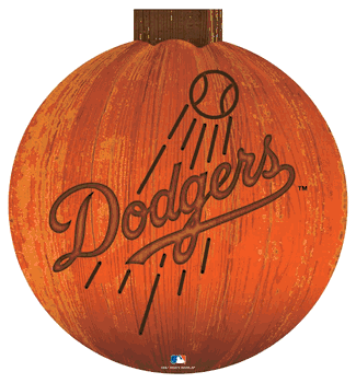 Los Angeles Dodgers 12 in. Halloween Pumpkin Sign