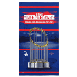 Los Angeles Dodgers 2024 MLB World Series Multi Champs Keepsake Beach Towel 30X60 Inches