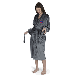 Los Angeles Dodgers 2024 MLB World Series Multi Champs Keepsake Charcoal S/M Silk Touch Robe 23x41 Inches